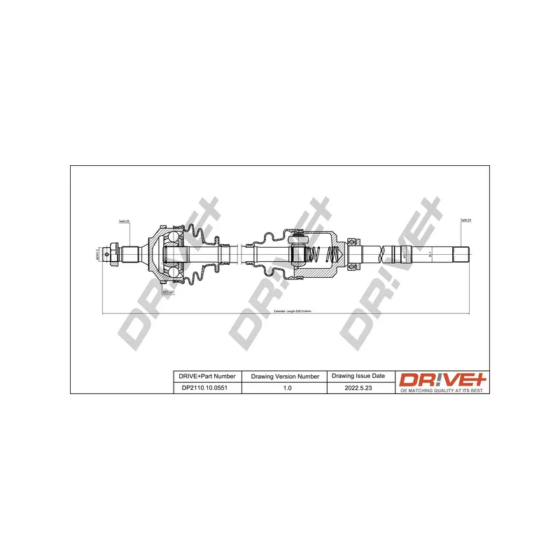 Arbre de transmission Dr!ve+ DP2110.10.0551