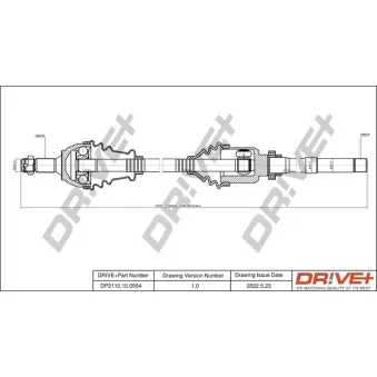Arbre de transmission Dr!ve+ DP2110.10.0554