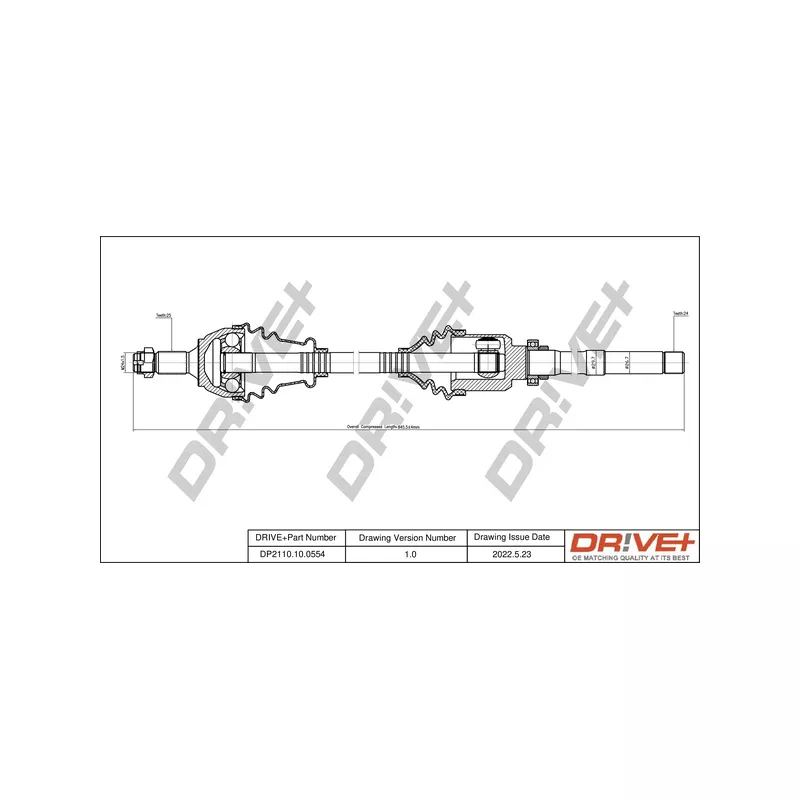 Arbre de transmission Dr!ve+ DP2110.10.0554