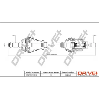 Arbre de transmission Dr!ve+ DP2110.10.0562