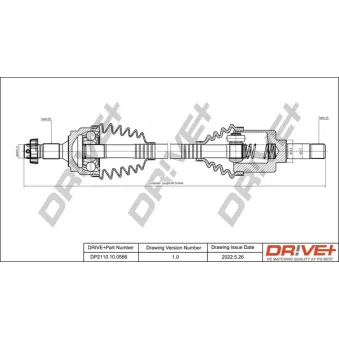 Arbre de transmission Dr!ve+ DP2110.10.0566