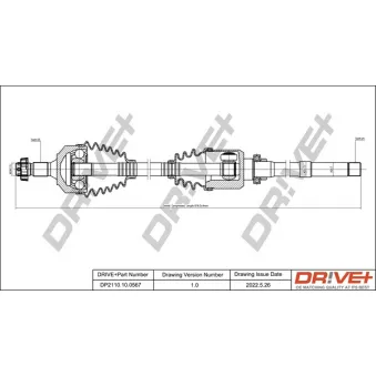 Arbre de transmission Dr!ve+ DP2110.10.0567