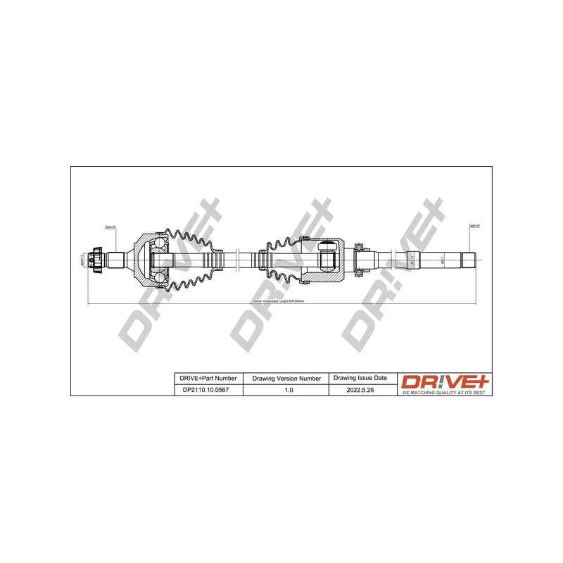 Arbre de transmission Dr!ve+ DP2110.10.0567