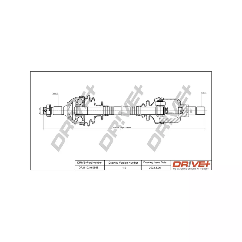 Arbre de transmission Dr!ve+ DP2110.10.0568