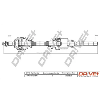 Arbre de transmission Dr!ve+ DP2110.10.0571