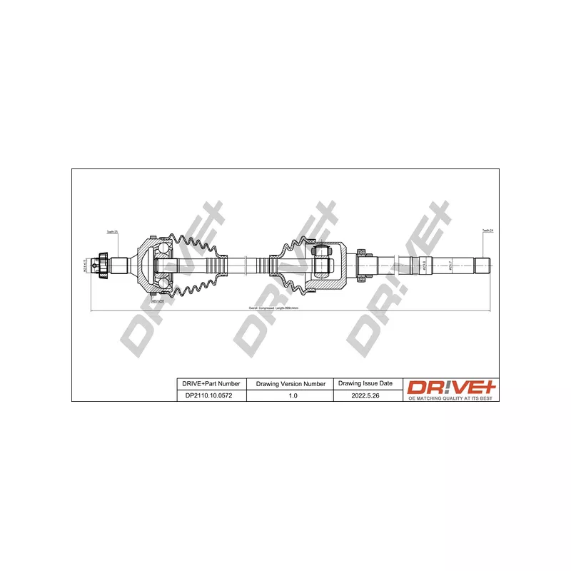 Arbre de transmission Dr!ve+ DP2110.10.0572