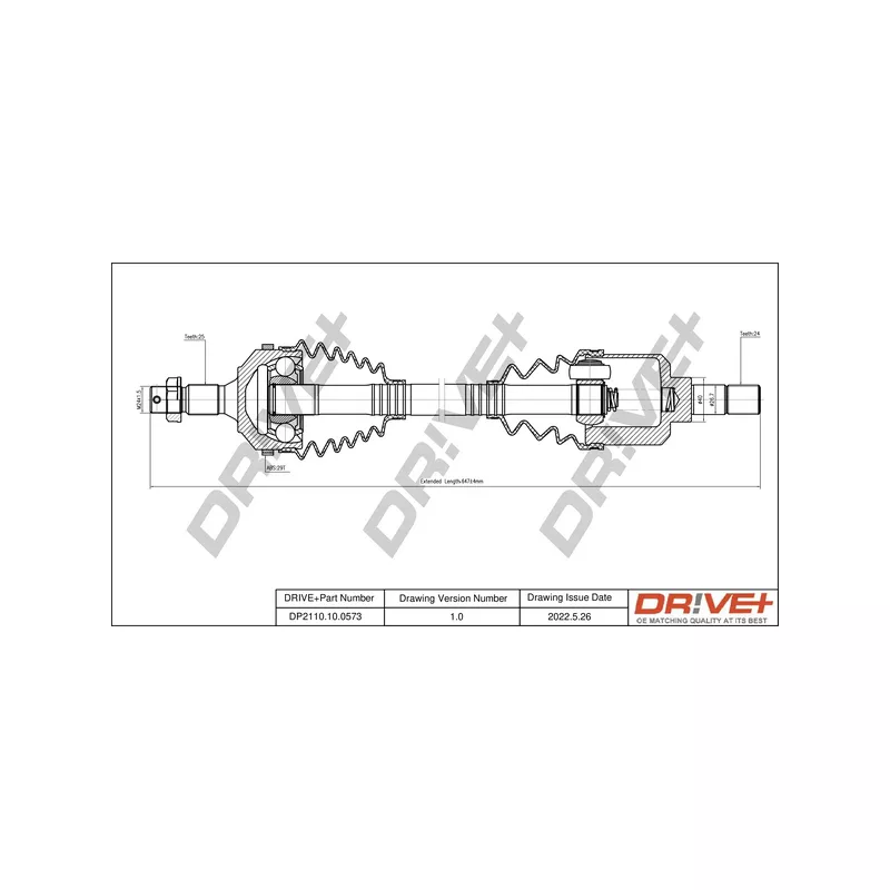 Arbre de transmission Dr!ve+ DP2110.10.0573