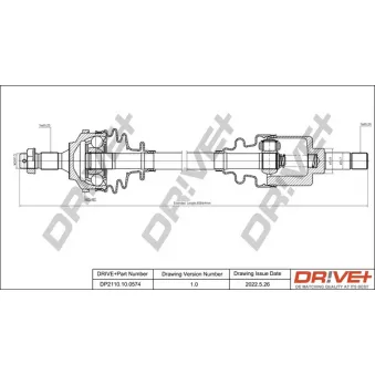 Arbre de transmission Dr!ve+