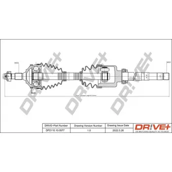 Arbre de transmission Dr!ve+ DP2110.10.0577
