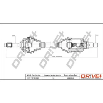 Arbre de transmission Dr!ve+ DP2110.10.0580