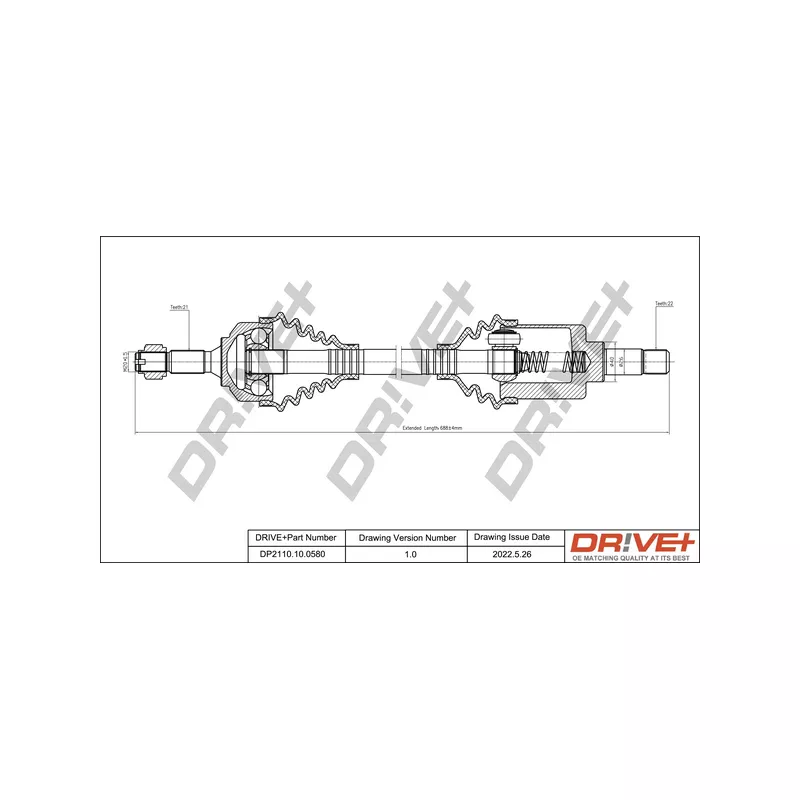 Arbre de transmission Dr!ve+ DP2110.10.0580