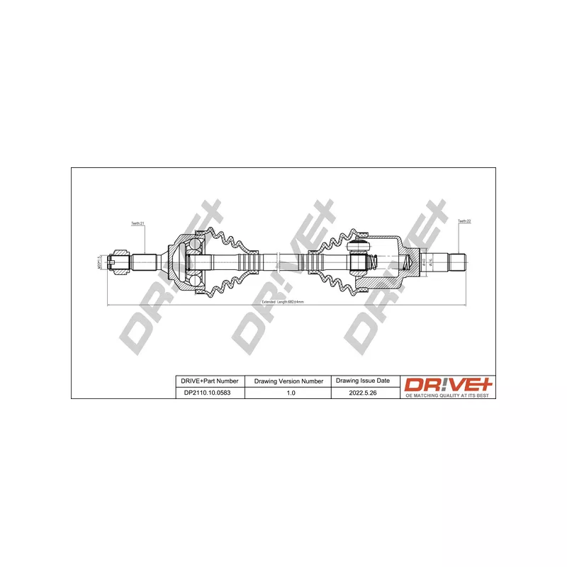 Arbre de transmission Dr!ve+ DP2110.10.0583