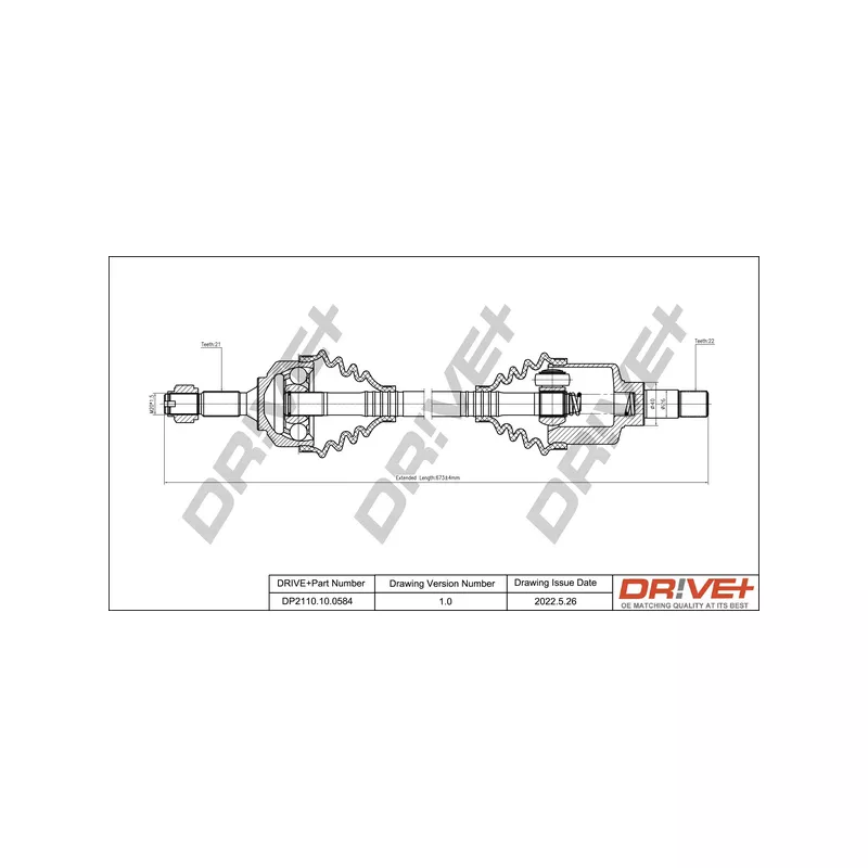Arbre de transmission Dr!ve+ DP2110.10.0584