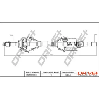 Arbre de transmission Dr!ve+ DP2110.10.0585