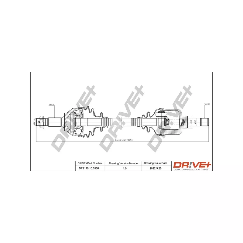 Arbre de transmission Dr!ve+ DP2110.10.0586