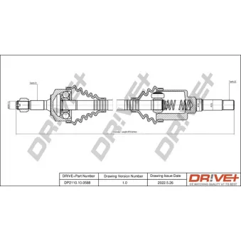 Arbre de transmission Dr!ve+ DP2110.10.0588