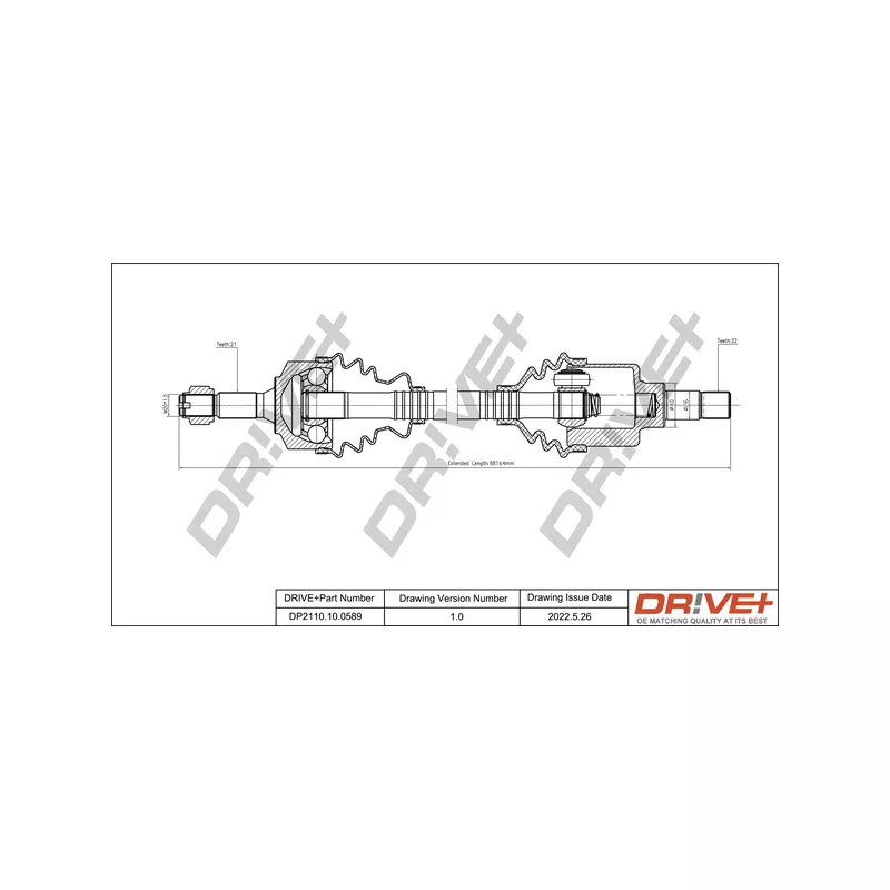 Arbre de transmission Dr!ve+ DP2110.10.0589
