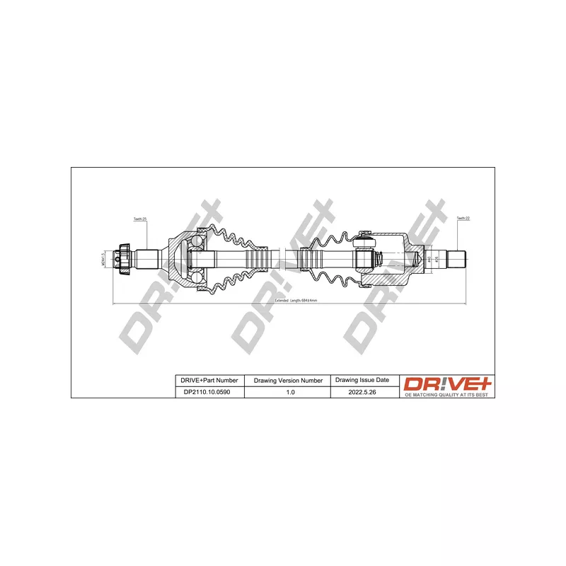 Arbre de transmission Dr!ve+ DP2110.10.0590