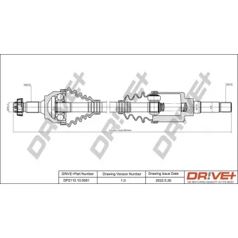Arbre de transmission Dr!ve+ DP2110.10.0591