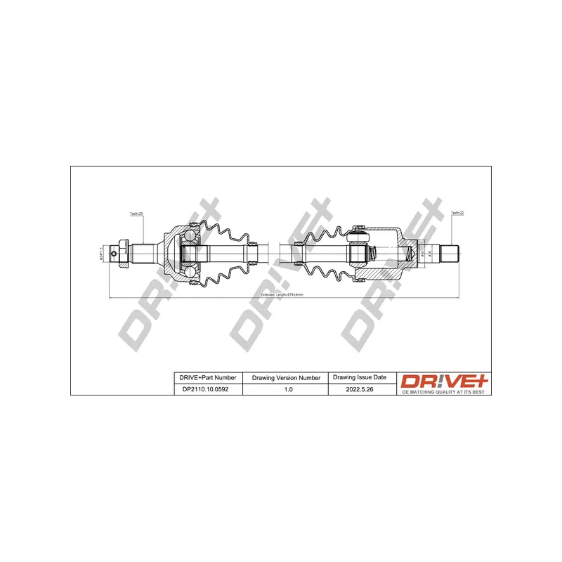 Arbre de transmission Dr!ve+ DP2110.10.0592