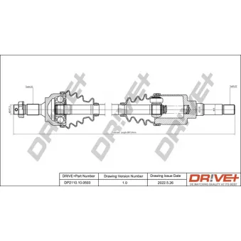 Arbre de transmission Dr!ve+ DP2110.10.0593