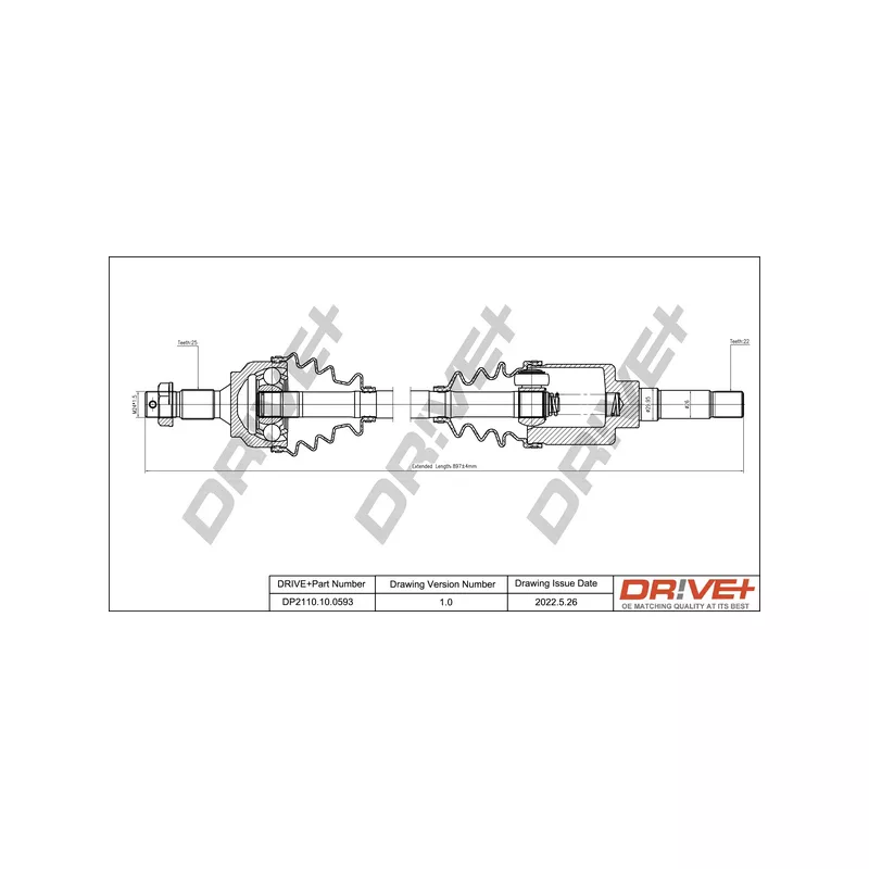 Arbre de transmission Dr!ve+ DP2110.10.0593