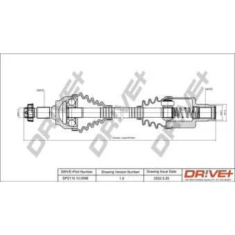 Arbre de transmission Dr!ve+ DP2110.10.0596
