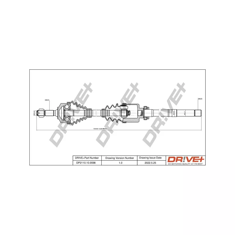Arbre de transmission Dr!ve+ DP2110.10.0598
