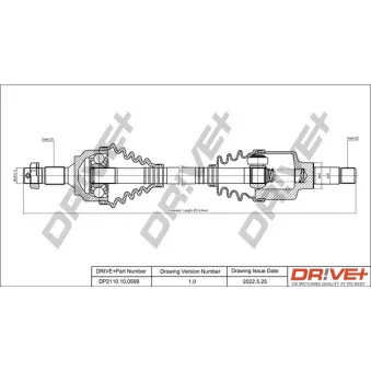 Arbre de transmission Dr!ve+ DP2110.10.0599