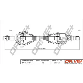 Arbre de transmission Dr!ve+ DP2110.10.0600