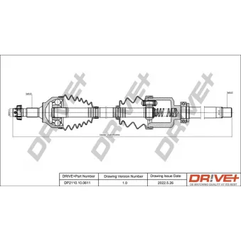 Arbre de transmission Dr!ve+ DP2110.10.0611