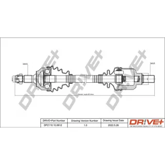 Arbre de transmission Dr!ve+ DP2110.10.0612