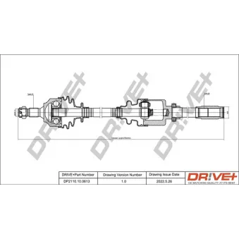 Arbre de transmission Dr!ve+ DP2110.10.0613