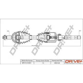 Arbre de transmission Dr!ve+ DP2110.10.0614