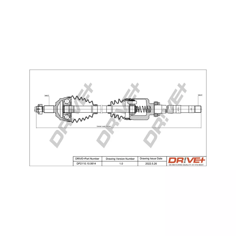 Arbre de transmission Dr!ve+ DP2110.10.0614