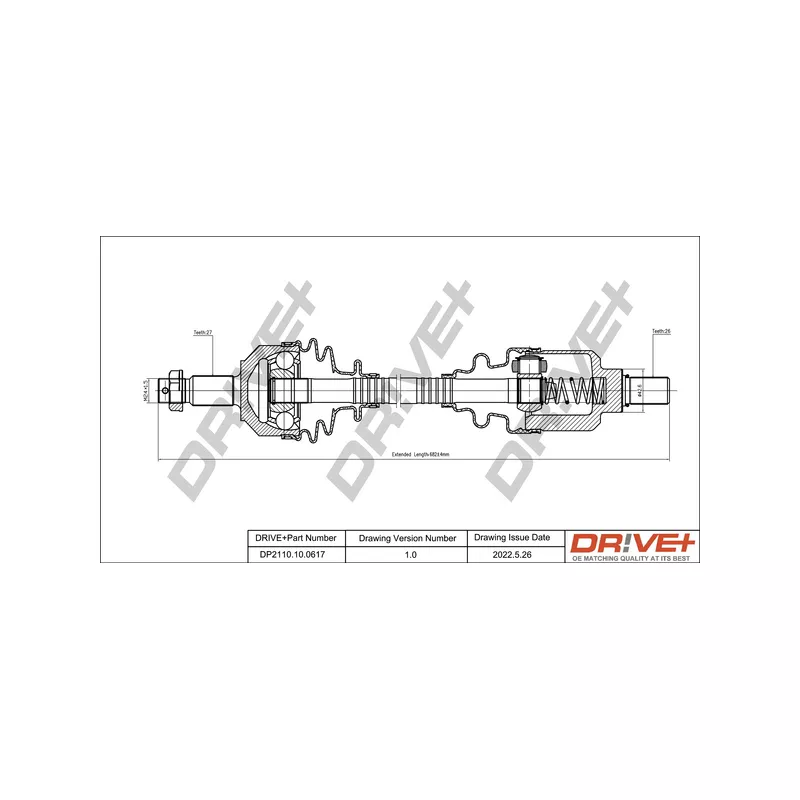 Arbre de transmission Dr!ve+ DP2110.10.0617