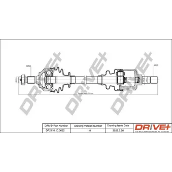 Arbre de transmission Dr!ve+ DP2110.10.0622