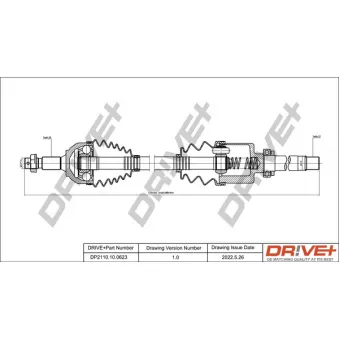 Arbre de transmission Dr!ve+ DP2110.10.0623