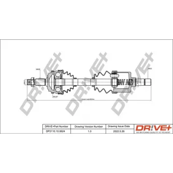 Arbre de transmission Dr!ve+ DP2110.10.0624