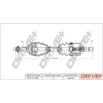 Arbre de transmission Dr!ve+ DP2110.10.0625