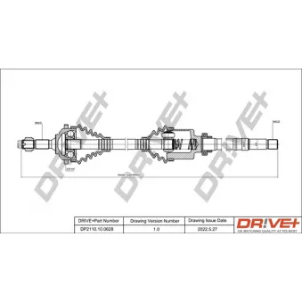 Arbre de transmission Dr!ve+ DP2110.10.0628