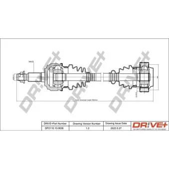 Arbre de transmission Dr!ve+ DP2110.10.0638