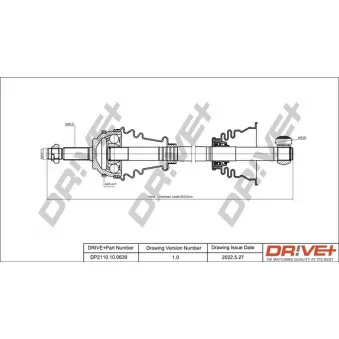 Arbre de transmission Dr!ve+ DP2110.10.0639