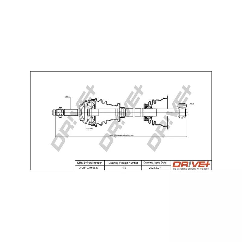 Arbre de transmission Dr!ve+ DP2110.10.0639