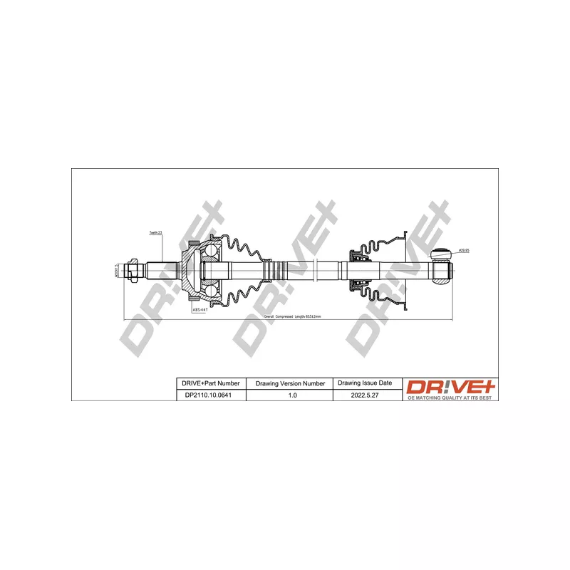 Arbre de transmission Dr!ve+ DP2110.10.0641