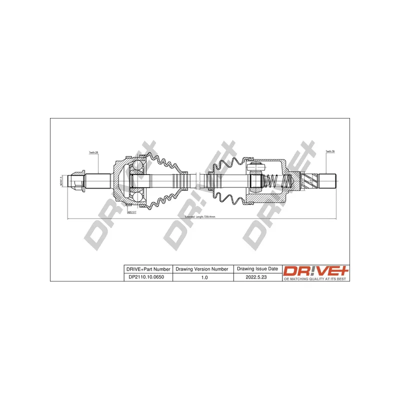 Arbre de transmission Dr!ve+ DP2110.10.0650