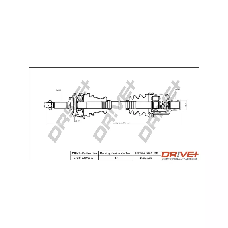 Arbre de transmission Dr!ve+ DP2110.10.0652