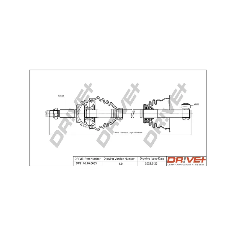 Arbre de transmission Dr!ve+ DP2110.10.0663