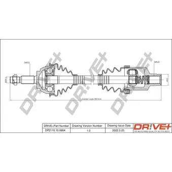 Arbre de transmission Dr!ve+ DP2110.10.0664