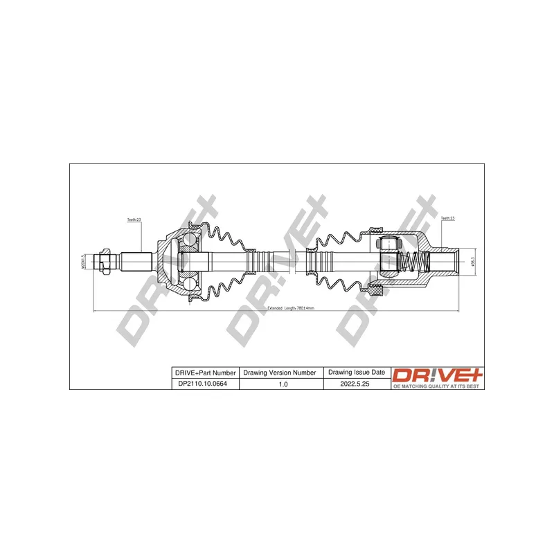 Arbre de transmission Dr!ve+ DP2110.10.0664